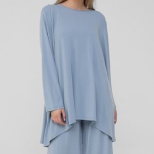 Alia Blue crew neck unlined plus size suit 22